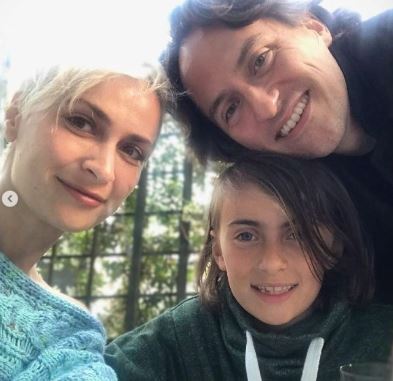 Olga Hutchins daughter Halyna Hutchins with her husband and son
